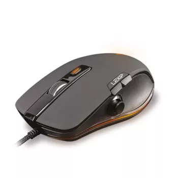 Mouse gaming Lexip NP93 Neptunium Alpha — con cavo, ottico, ergonomico, tasti programmabili