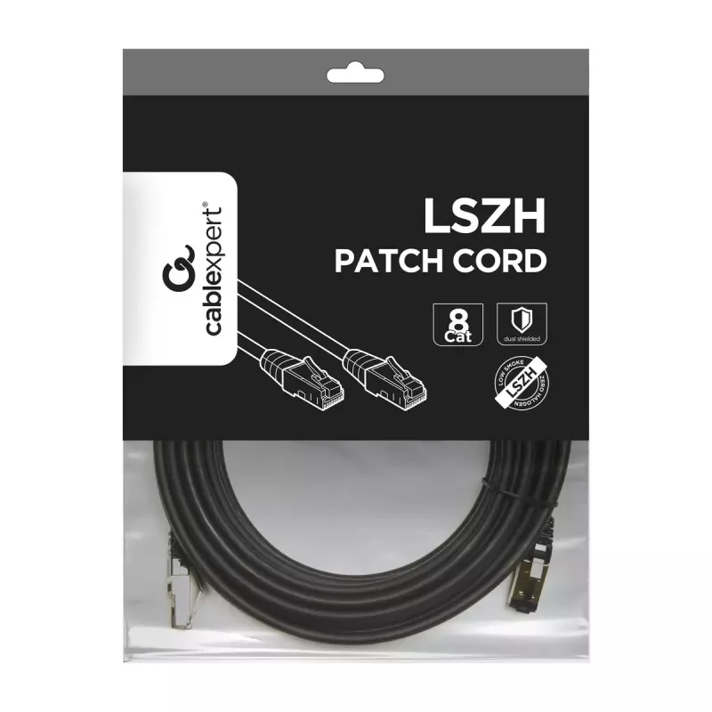 Cavo di rete Gembird PP8-LSZHCU-BK-15M RJ-45 Cat8 15m nero