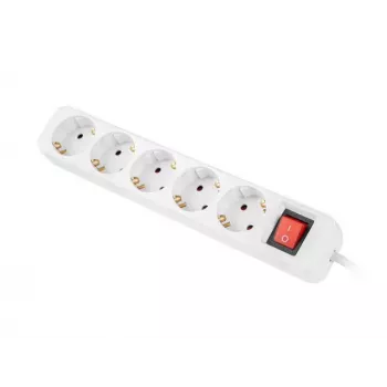 Prolunga elettrica Lanberg PS1-05F-0300-W 3 m 5 prese con contatto di terra per interni bianco