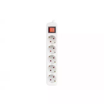 Prolunga elettrica Lanberg PS1-05F-0300-W 3 m 5 prese con contatto di terra per interni bianco