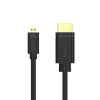 Cavo HDMI UNITEK Y-C182 2m HDMI Type-D Micro HDMI Type-A Standard nero