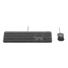 Tastiera full-size con mouse Logitech 920-013349 — USB, QWERTY US International, Graphite, cavo 1,8 m