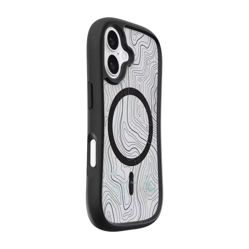 Custodia LAUT POP ADVENTURE per iPhone 16 Series cover nero trasparente