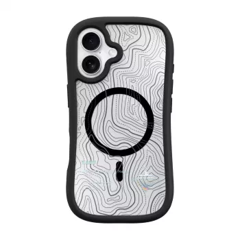 Custodia LAUT POP ADVENTURE per iPhone 16 Series cover nero trasparente