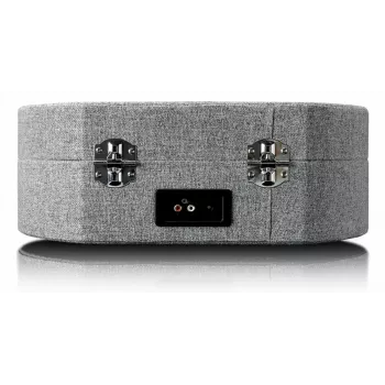Valigetta giradischi Lenco LS66GY con altoparlanti integrati, giradischi portatile, amplificatore integrato