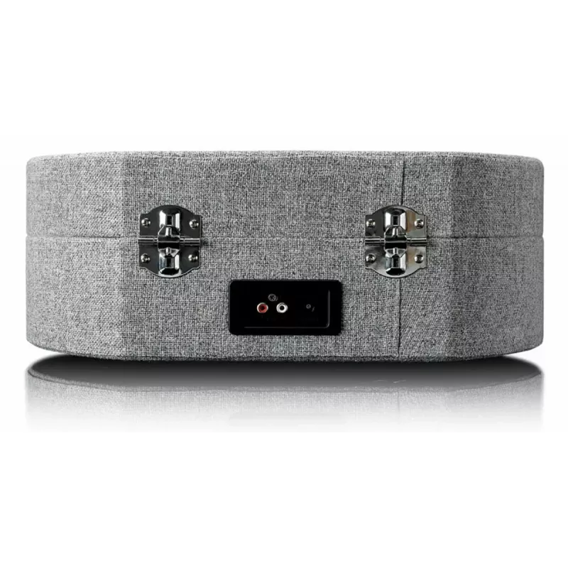 Valigetta giradischi Lenco LS66GY con altoparlanti integrati, giradischi portatile, amplificatore integrato