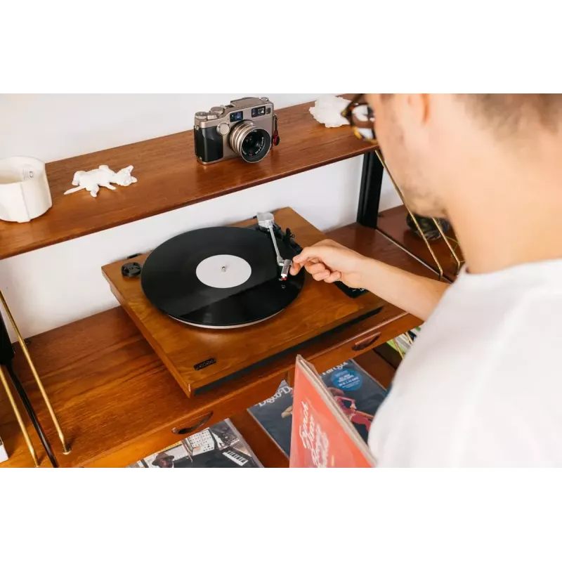 Giradischi audio a trasmissione a cinghia Lenco LS-55WA legno semiautomatico USB Bluetooth