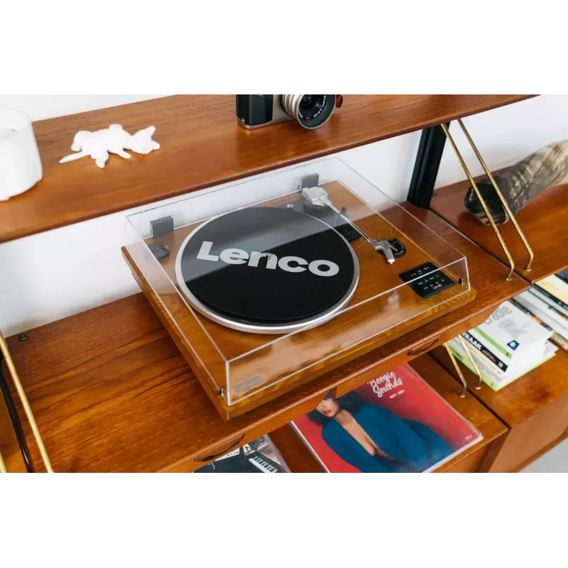 Giradischi audio a trasmissione a cinghia Lenco LS-55WA legno semiautomatico USB Bluetooth