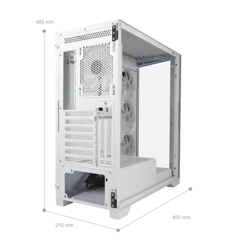 Case PC LC-Power LC-7041B-ON Midi Tower bianco