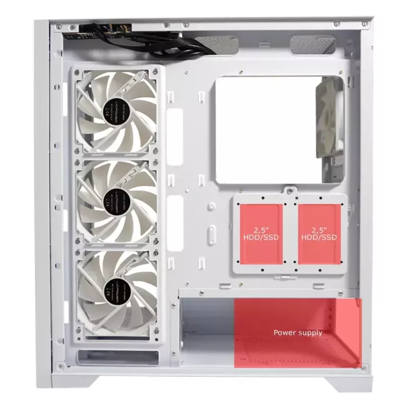 Case PC LC-Power LC-7041B-ON Midi Tower bianco