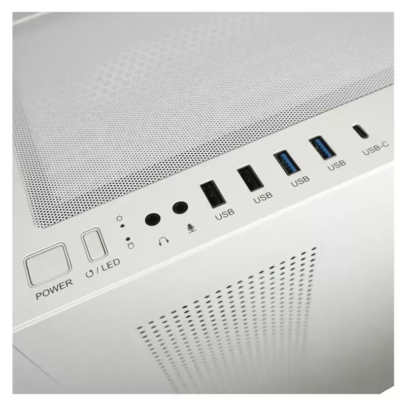 Case PC LC-Power LC-7041B-ON Midi Tower bianco