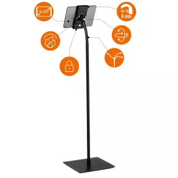 Supporto tablet Durable 894501 nero metallo plastica rotazione 360°