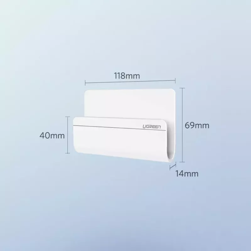 UGREEN 30394 supporto adesivo da parete per ricarica del telefono, bianco