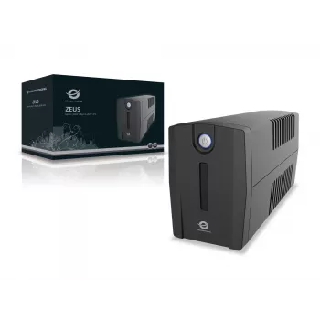 Conceptronic ZEUS 650VA 360W UPS, presa Schuko, line-interactive, 0,65 kVA, 360 W, 220 V, 240 V, 220 V