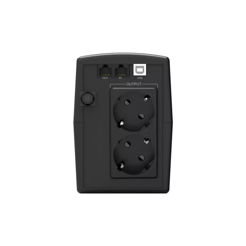 Conceptronic ZEUS01ES UPS, 650 VA (0,65 kVA), 360 W, 2x Schuko, HID USB, RJ45 ingresso/uscita, 220-240 V, nero