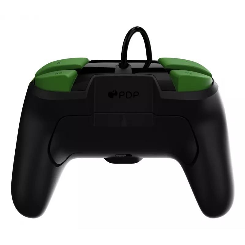 Gamepad PDP REMATCH controller con filo 1-Up Glow in the Dark per Nintendo Switch, USB, cavo 3 m, D-pad, tasto Home, nero/verde