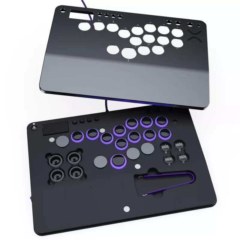 Fight stick PDP Victrix Pro KO Leverless grigio USB fightstick PC, PlayStation 4, PlayStation 5