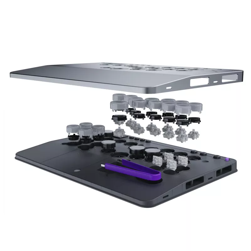 Fight stick PDP Victrix Pro KO Leverless grigio USB fightstick PC, PlayStation 4, PlayStation 5