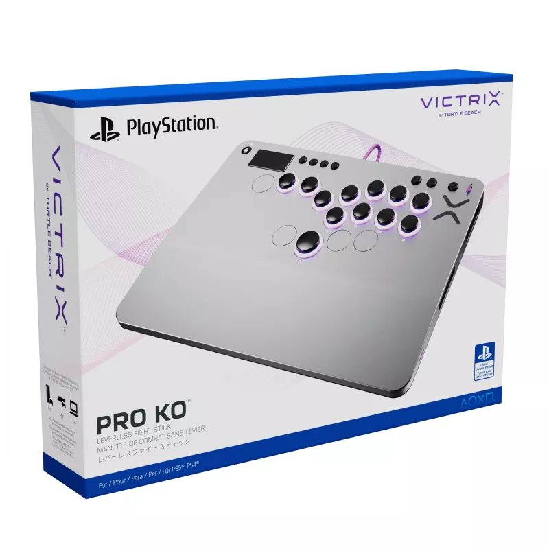 Fight stick PDP Victrix Pro KO Leverless grigio USB fightstick PC, PlayStation 4, PlayStation 5