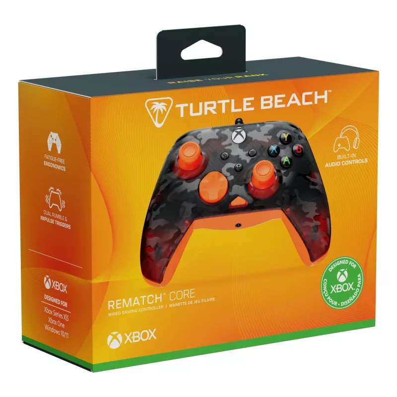 Gamepad Turtle Beach Rematch Core nero grigio arancione USB con filo