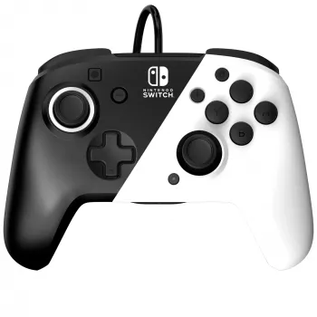 Gamepad PDP Faceoff Deluxe+ Audio controller con filo nero e bianco