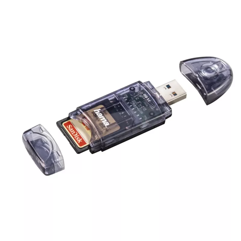 Lettore di schede Hama USB 3.0, SD/micro SD, antracite