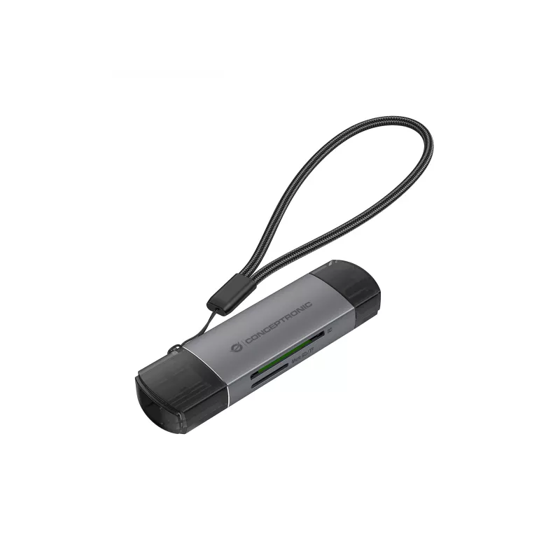 Lettore di schede Conceptronic BIAN05G 2-in-1 USB 3.0 dual plug, SD/MicroSD 3.0, UHS-I