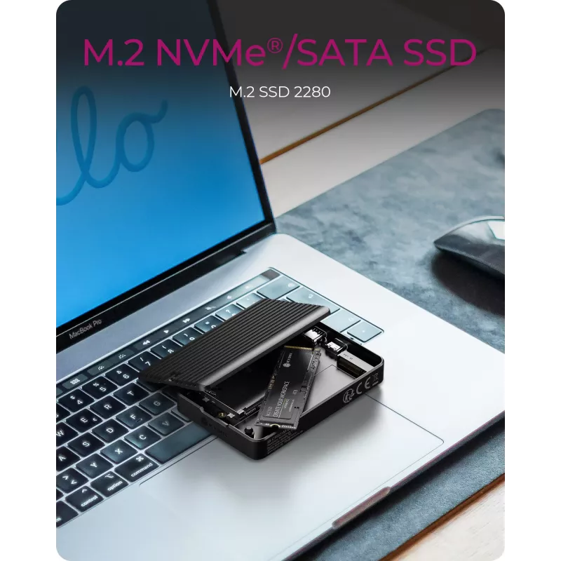Case per SSD ICY BOX IB-CR601M-C31 nero M.2