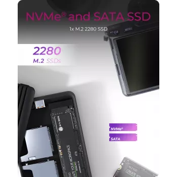 Case per SSD ICY BOX IB-CR602M-C31 nero M.2