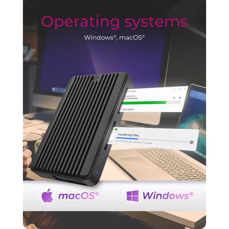 Case per SSD ICY BOX IB-CR602M-C31 nero M.2