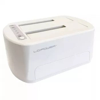 LC Power LC-DOCK-U3-VI - docking station HDD / SSD - 2.5, 3.5 (6,4 cm, 8,9 cm) - 2 canali - SATA - USB 3,2 (Gen 2x1) - bianco, guscio d'uovo (LC-DOCK-