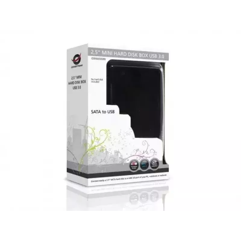 Case per disco fisso Conceptronic CHD2MUSB3B Mini USB 3.0