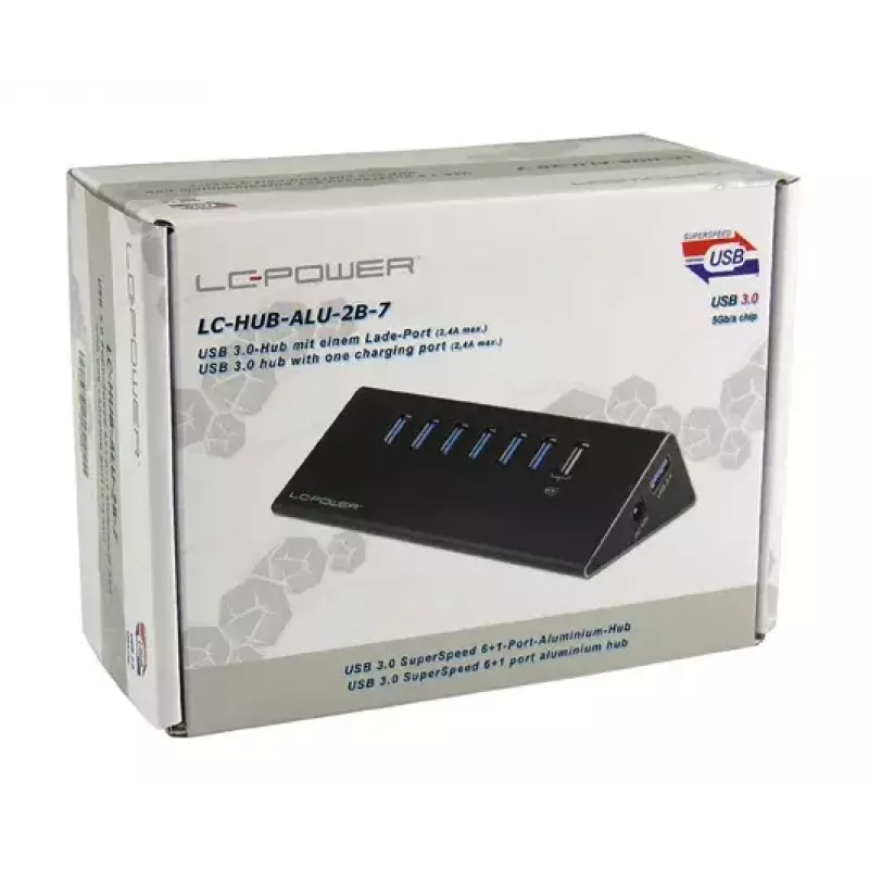 Hub USB LC-Power LC-HUB-ALU-2B-7