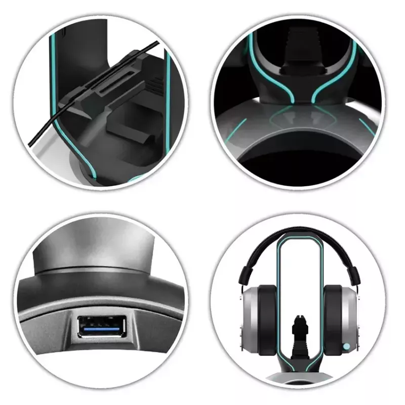 Supporto per cuffie LC-Power LC-HUB-HEAD-BUNGEE
