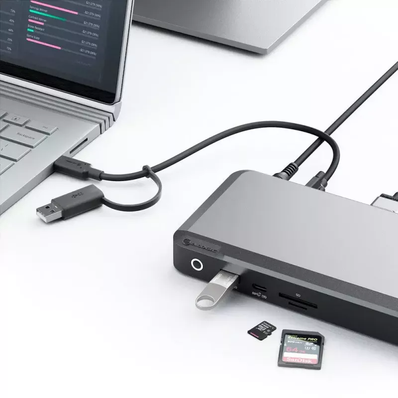 ALOGIC DX3 docking station universale triple display 4K 100W Power Delivery