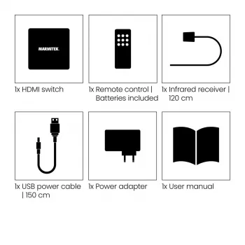 Marmitek Connect 350 UHD 2.0 – switch HDMI 4K 60 Hz – 5 ingressi / 1 uscita