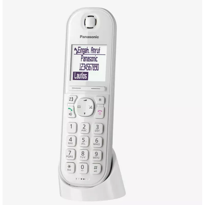 Panasonic KX-TGQ200GW telefono cordless digitale DECT, bianco