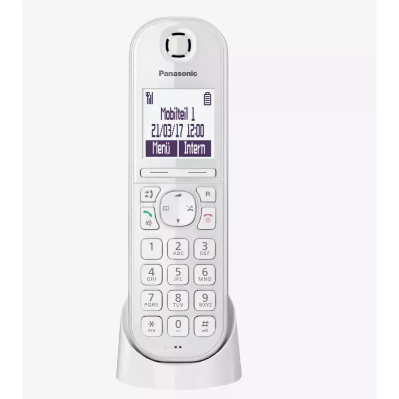 Panasonic KX-TGQ200GW telefono cordless digitale DECT, bianco