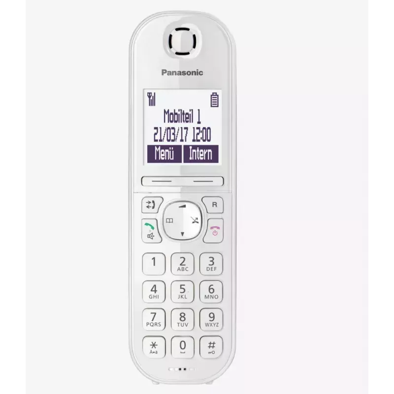 Panasonic KX-TGQ200GW telefono cordless digitale DECT, bianco