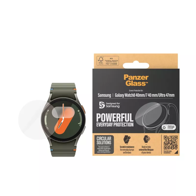 Pellicola protettiva PanzerGlass ® Samsung Galaxy Watch8 40mm | Watch Ultra 47mm | Watch7 40mm