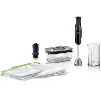 Frullatore a immersione Bosch Serie 4 MSM4B6V2 — 1000 W, bicchiere dosatore da 1,2 litri, gambo rimovibile, nero
