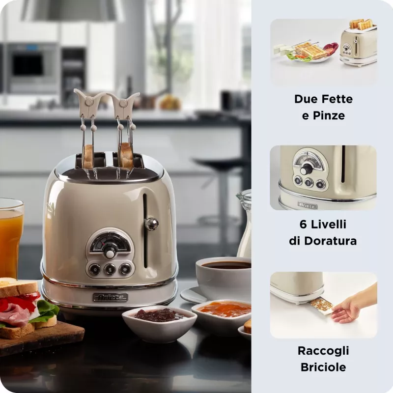 Tostapane Ariete 0155/03 6 2 fette 810 W beige