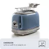 Ariete Vintage 155/05 tostapane a 2 fette, 810 W, blu