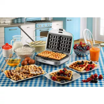 Macchina per waffle Ariete, 700 W, piastre antiaderenti, blu, azzurro, 700 W, 700 W, 700 W, 210 mm, 250 mm