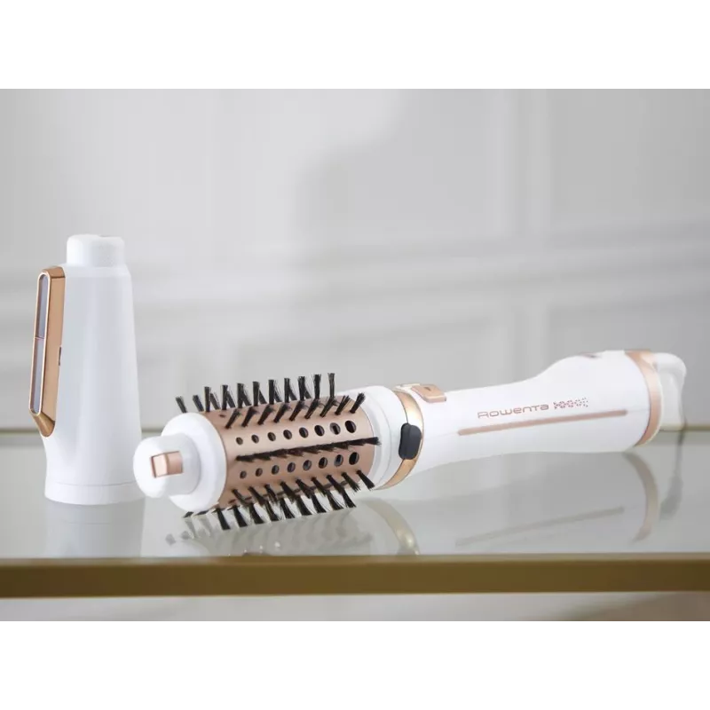 Spazzola ad aria calda Rowenta Brush Activ Ultimate Care CF9720 rame caldo, bianco 2 m