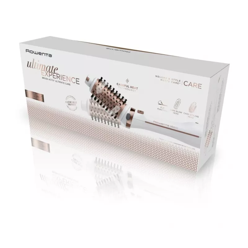 Spazzola ad aria calda Rowenta Brush Activ Ultimate Care CF9720 rame caldo, bianco 2 m
