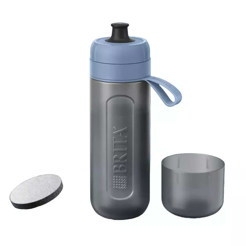 Brita Fill & Go Active 1052248 bottiglia filtrante per acqua, con 2 MicroDisc, blu scuro