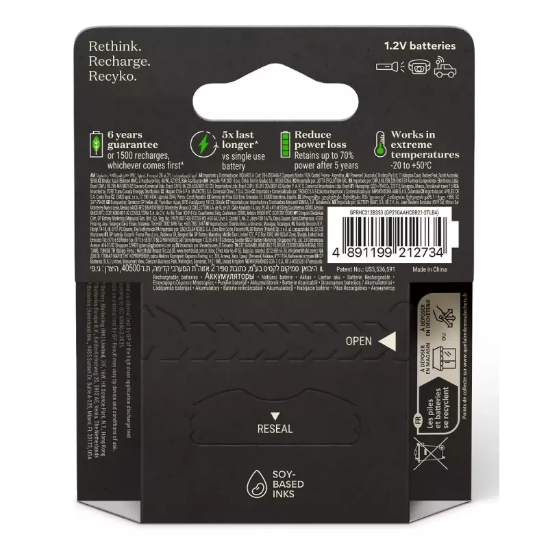 Batteria ricaricabile GP Batterien ReCyko Pro GPRCP200AA167C4 AA NiMH 30g