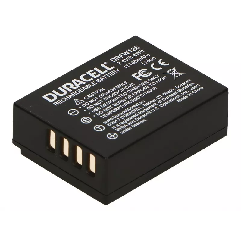 Batteria per fotocamera Duracell DRFW126 sostitutiva Fujifilm NP-W126