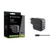 Conceptronic caricabatterie 3 porte 67W GaN USB PD con cavo USB-C, USB-C x 2, USB-A x 1, QC 3.0, PPS